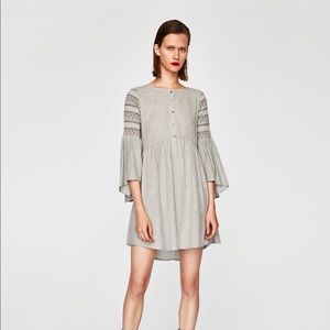 ZARA Dress w/ Elastic Sleeves